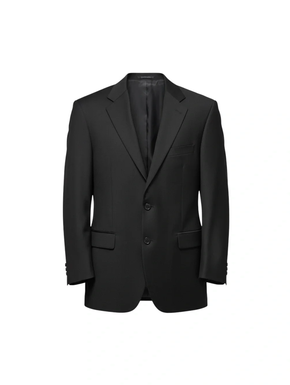 Geoffrey Beene Men’s Suit 44L W38 Dark Navy Wool Blend 3 Button Pleated Pants Ex